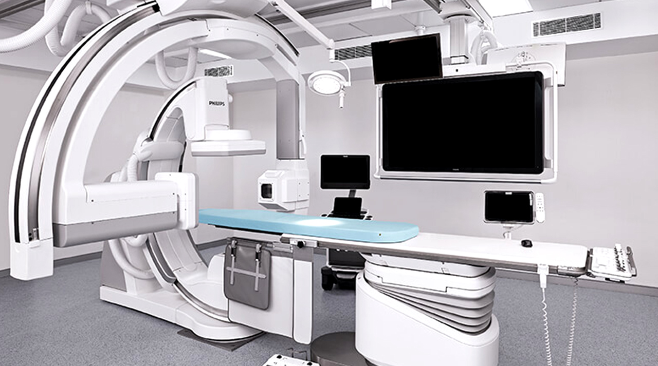 C-arc en aluminium pour le laboratoire de cathété